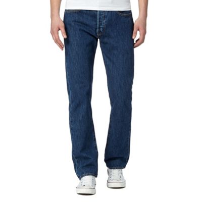 Levi's Big and tall 501 stonewash blue straight leg jeans